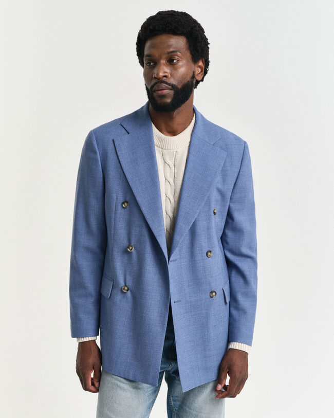 Giacca da abito in lana mouliné regular fit