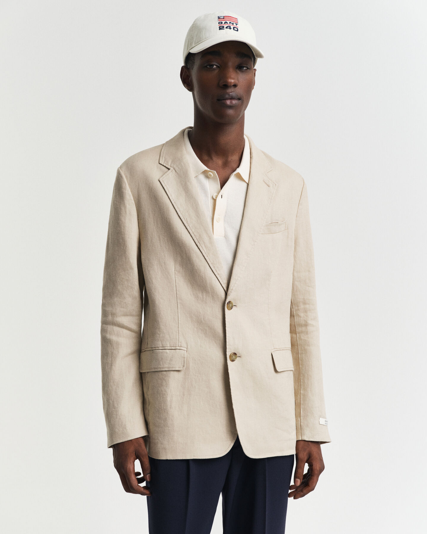 Blazer in lino regular fit