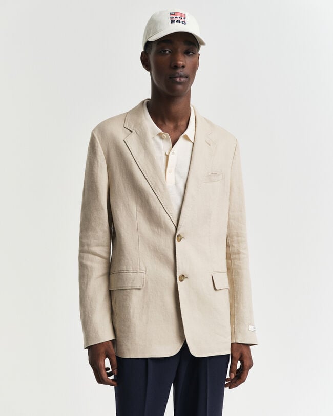Blazer in lino regular fit