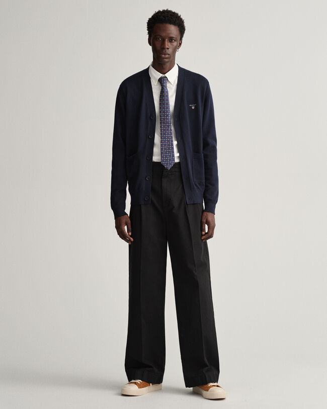 Cardigan Classic in cotone con scollo a V