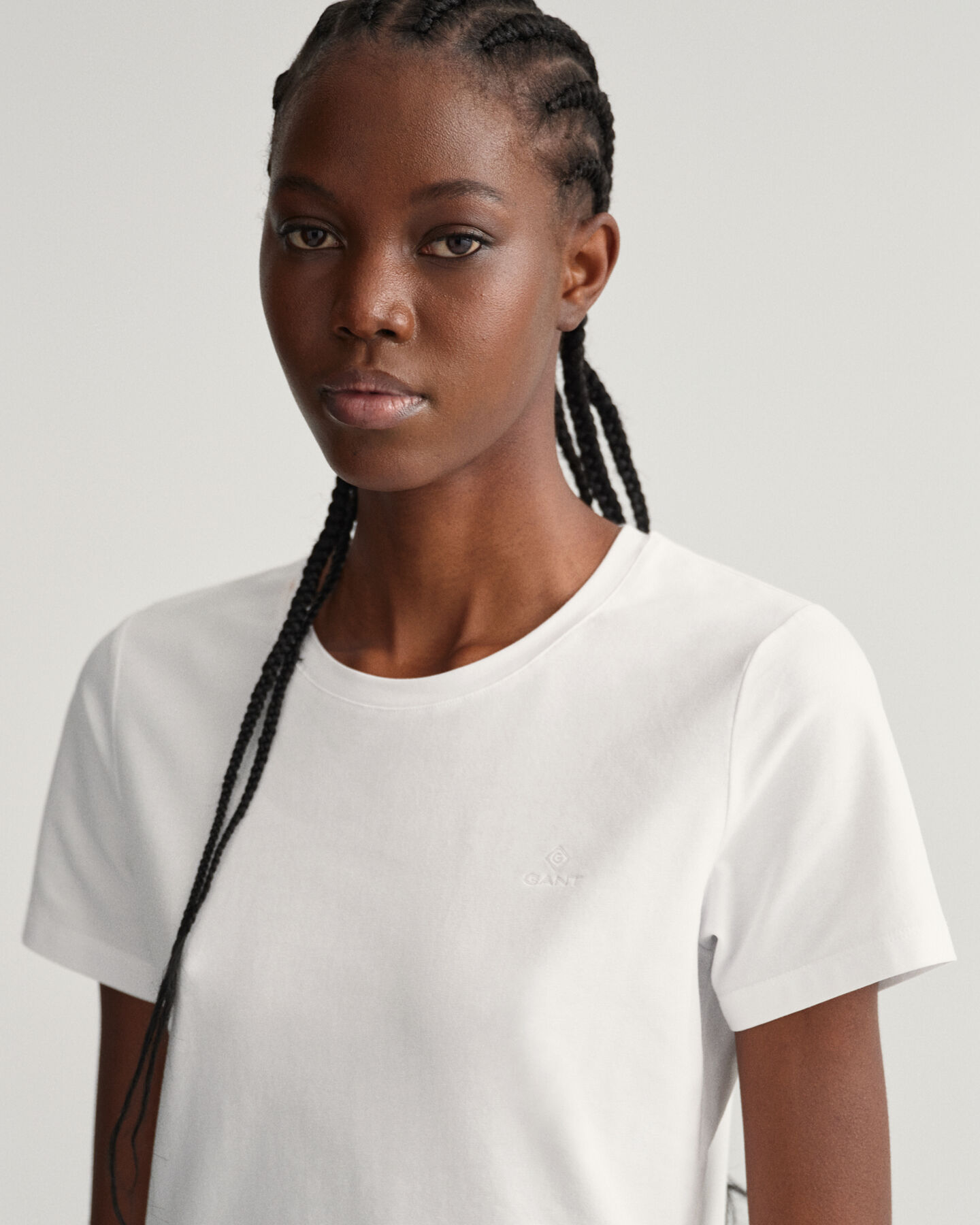 Top in cotone elasticizzato