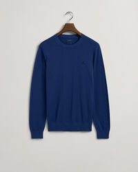 Maglia girocollo in cotone e cashmere