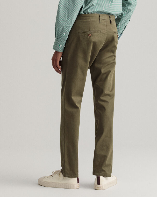 Pantaloni chino Hallden in twill slim fit