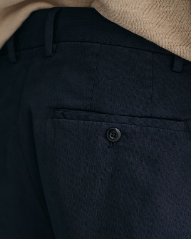 Pantaloni da abito affusolati in cotone relaxed fit