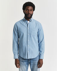 Camicia indaco in chambray regular fit