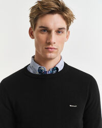 Maglia girocollo in piqué di cotone