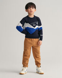 Maglia girocollo in jacquard Alpine Kids