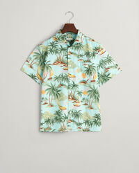 Camicia a maniche corte in cotone Palm Print Teens