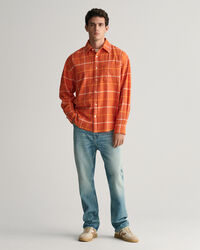 Camicia a quadri testurizzata oversize