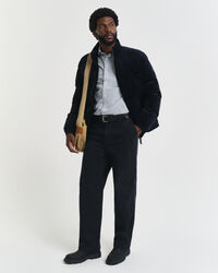 Classica camicia in popeline a micro quadri regular fit