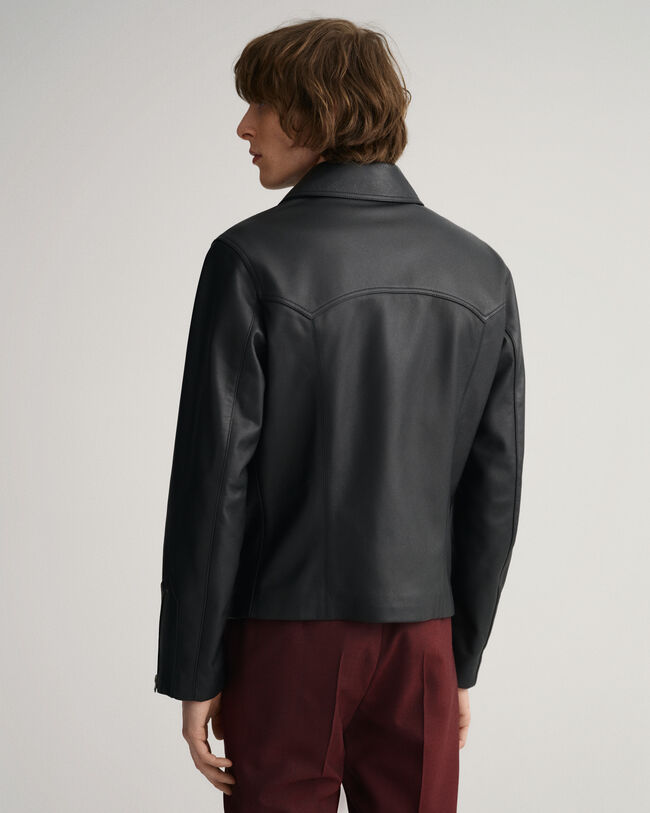 Giacca in pelle corta