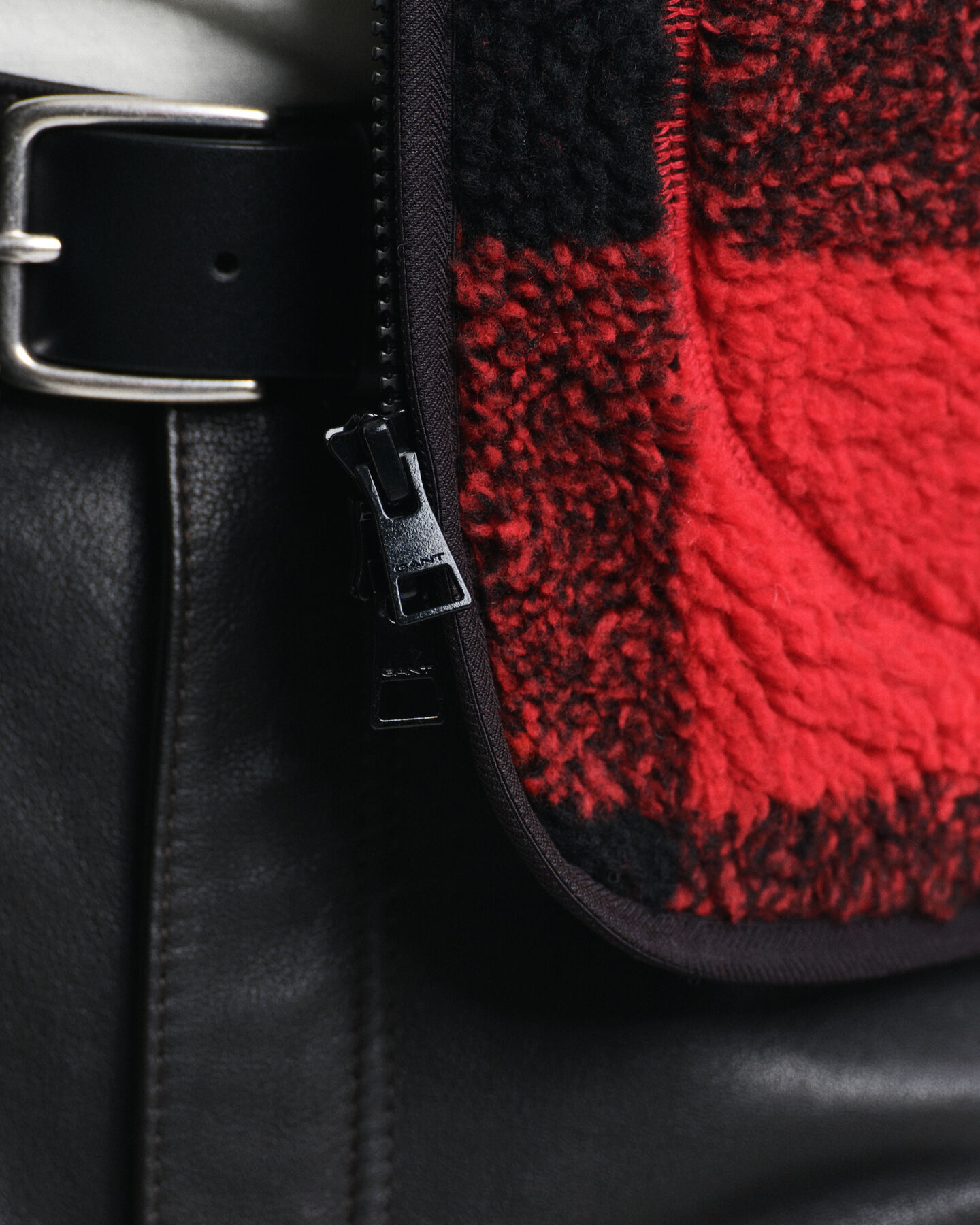 Giacca in pile a quadri