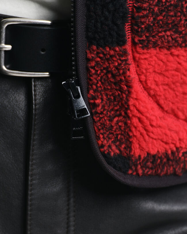 Giacca in pile a quadri