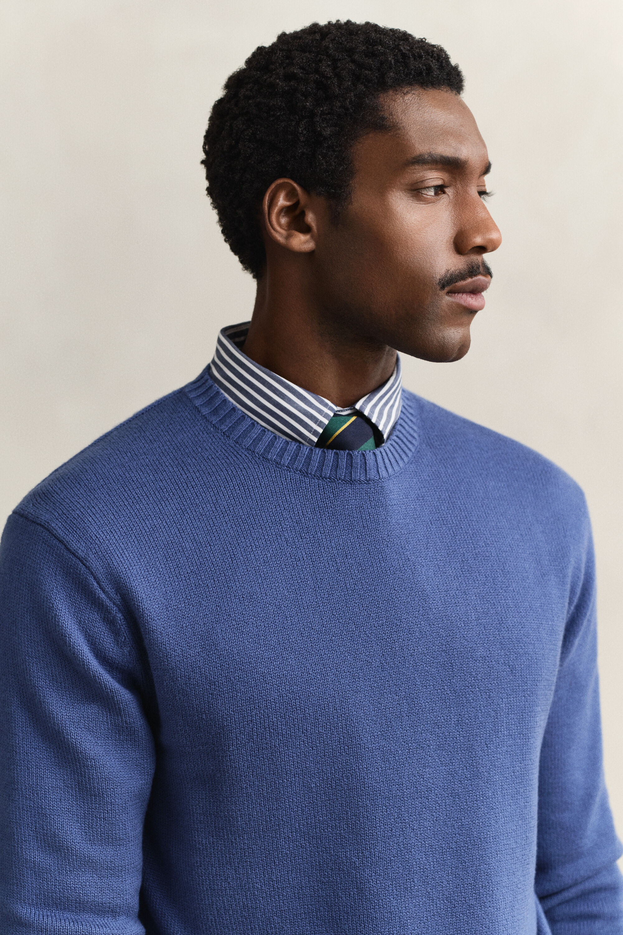 Maglia girocollo in misto cotone