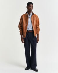 Camicia in seersucker a righe a maniche corte regular fit