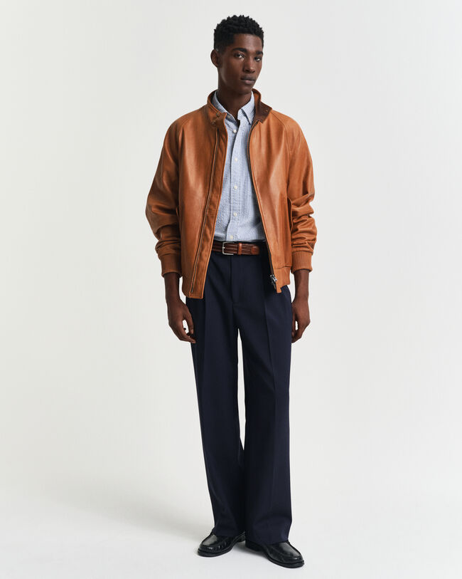 Camicia in seersucker a righe a maniche corte regular fit