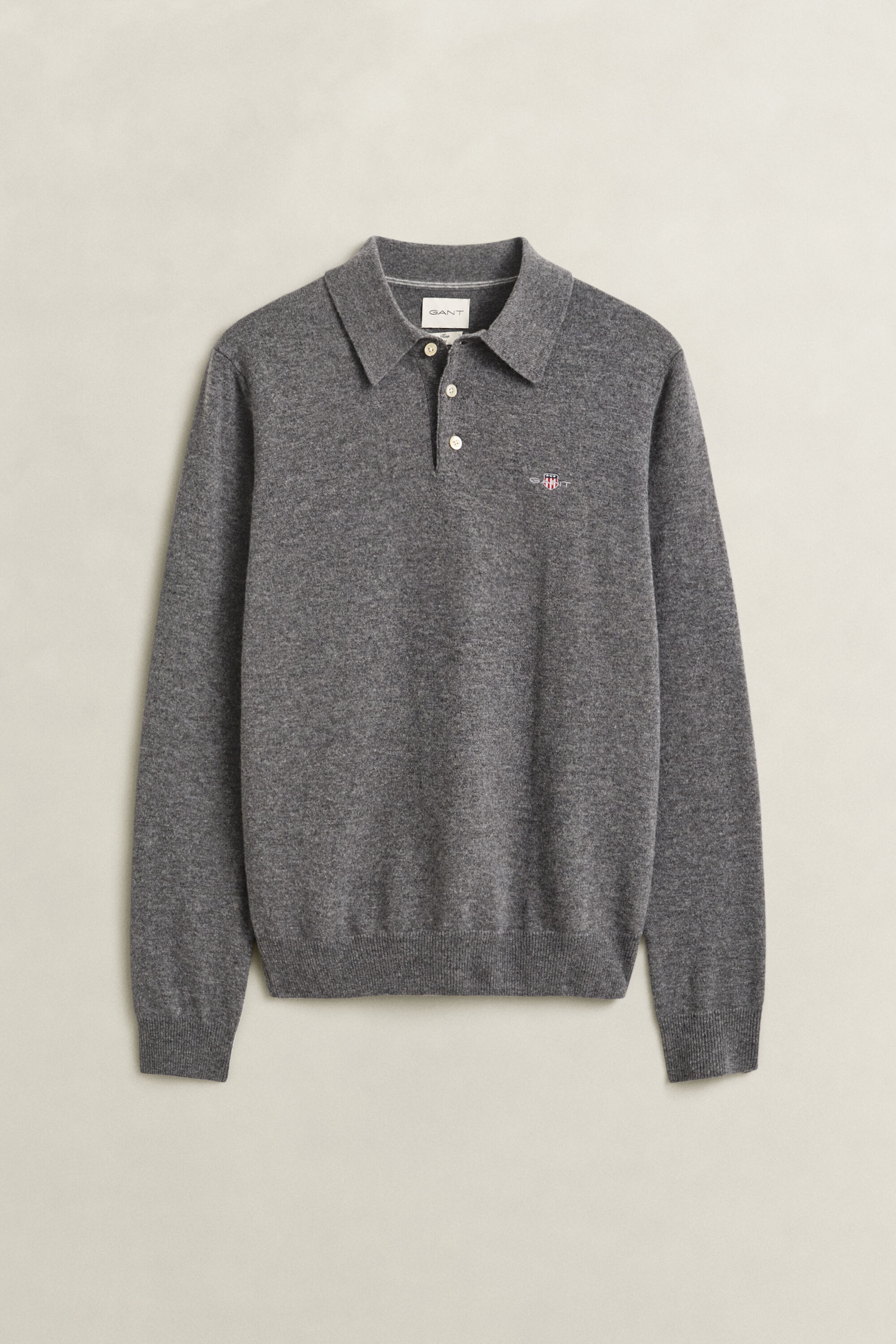Maglia polo in finissima lana d’agnello