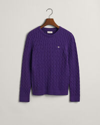 Maglia lavorata in cotone a trecce Shield Teen Girls