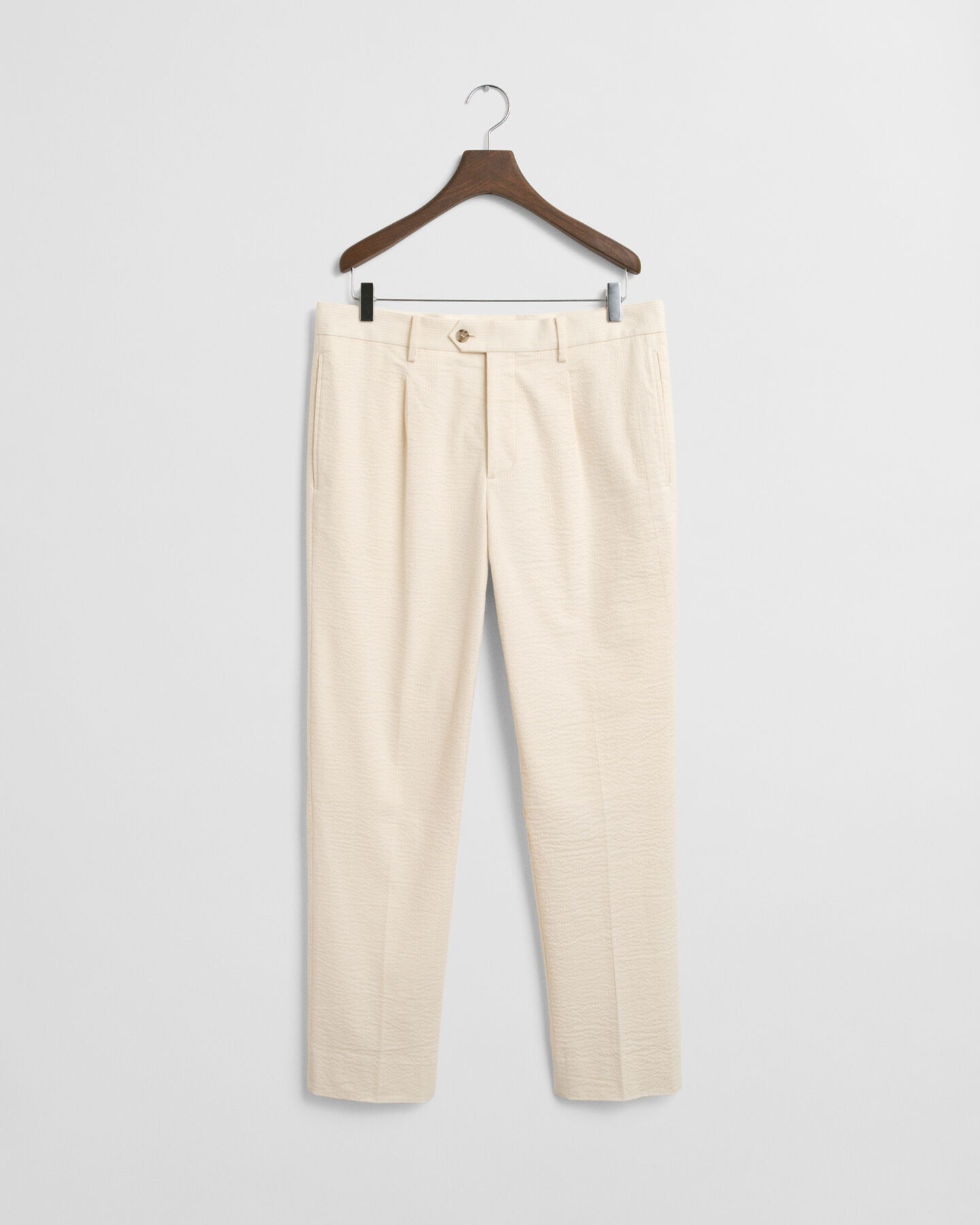 Pantaloni da abito in seersucker affusolati slim fit
