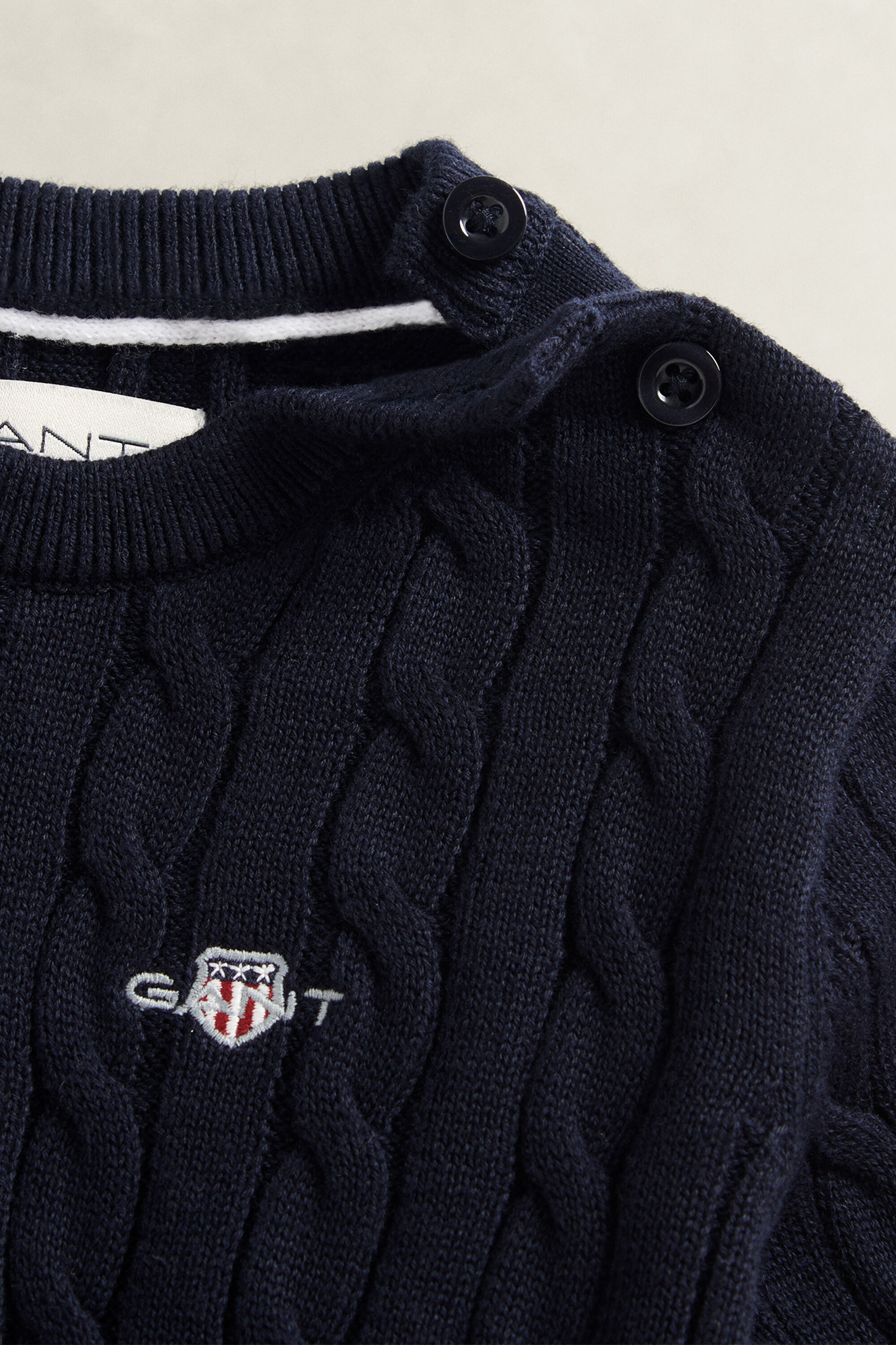 Maglia lavorata in cotone a trecce Shield Girls