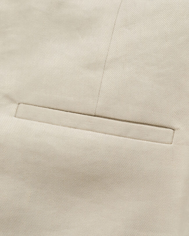 Pantaloni in lino elasticizzato sartoriali