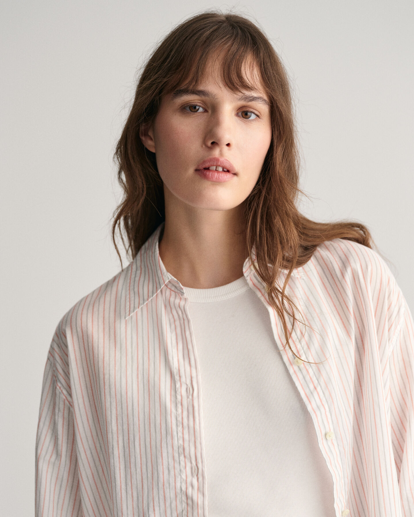 Camicia a righe con polsini ampi relaxed fit
