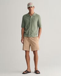 Camicia a maniche corte con lavorazione testurizzata