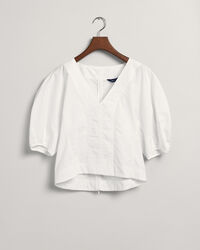 Top con scollo a V e maniche a palloncino