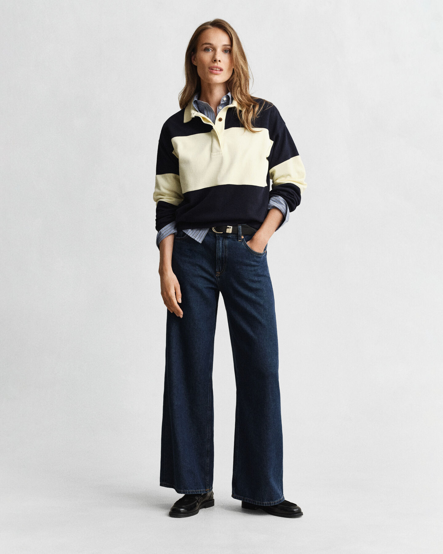 Rugger colour block in piqué a rilievo