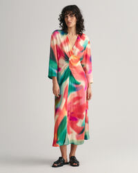 Abito raccolto con stampa floreale