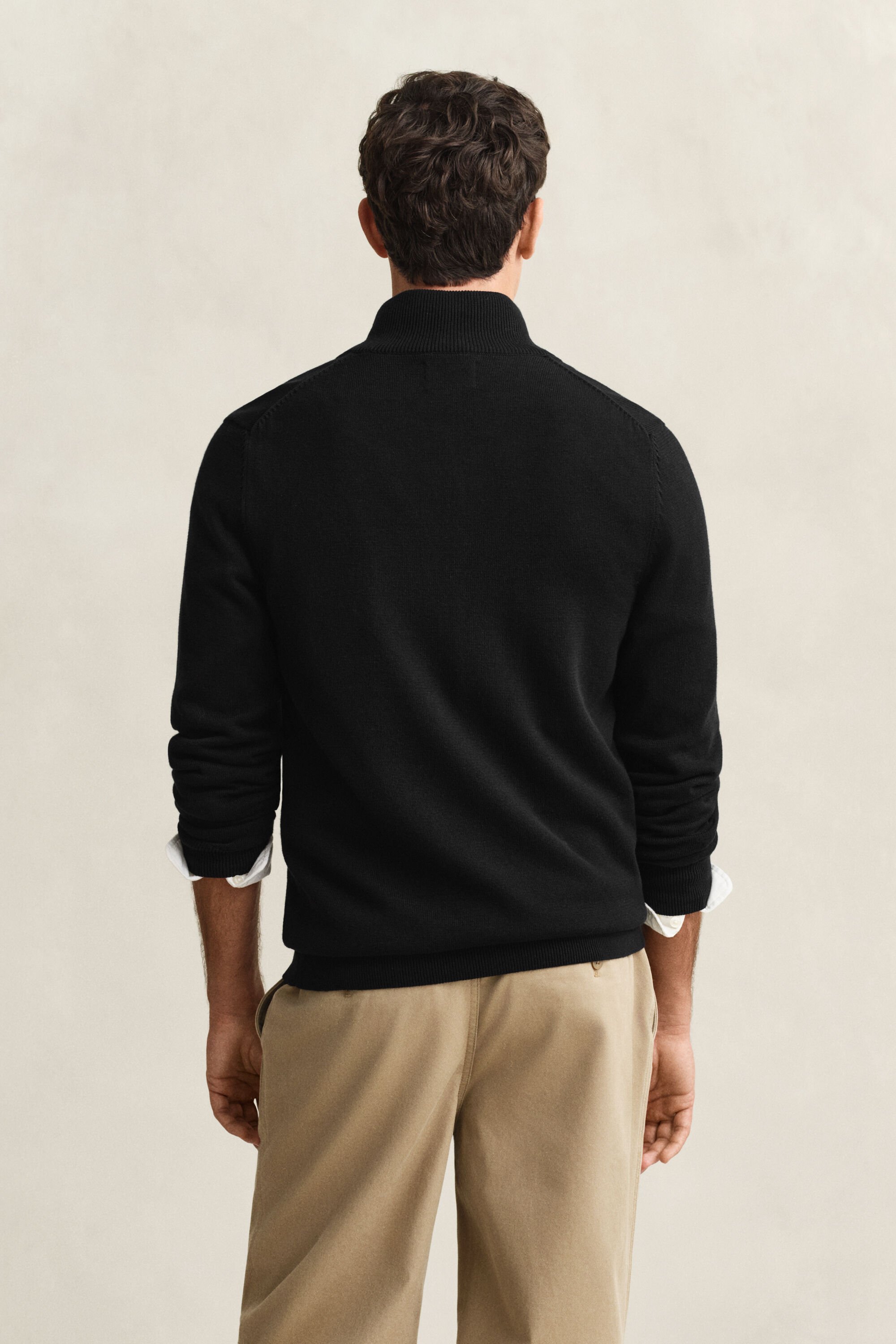 Cardigan in cotone casual con zip