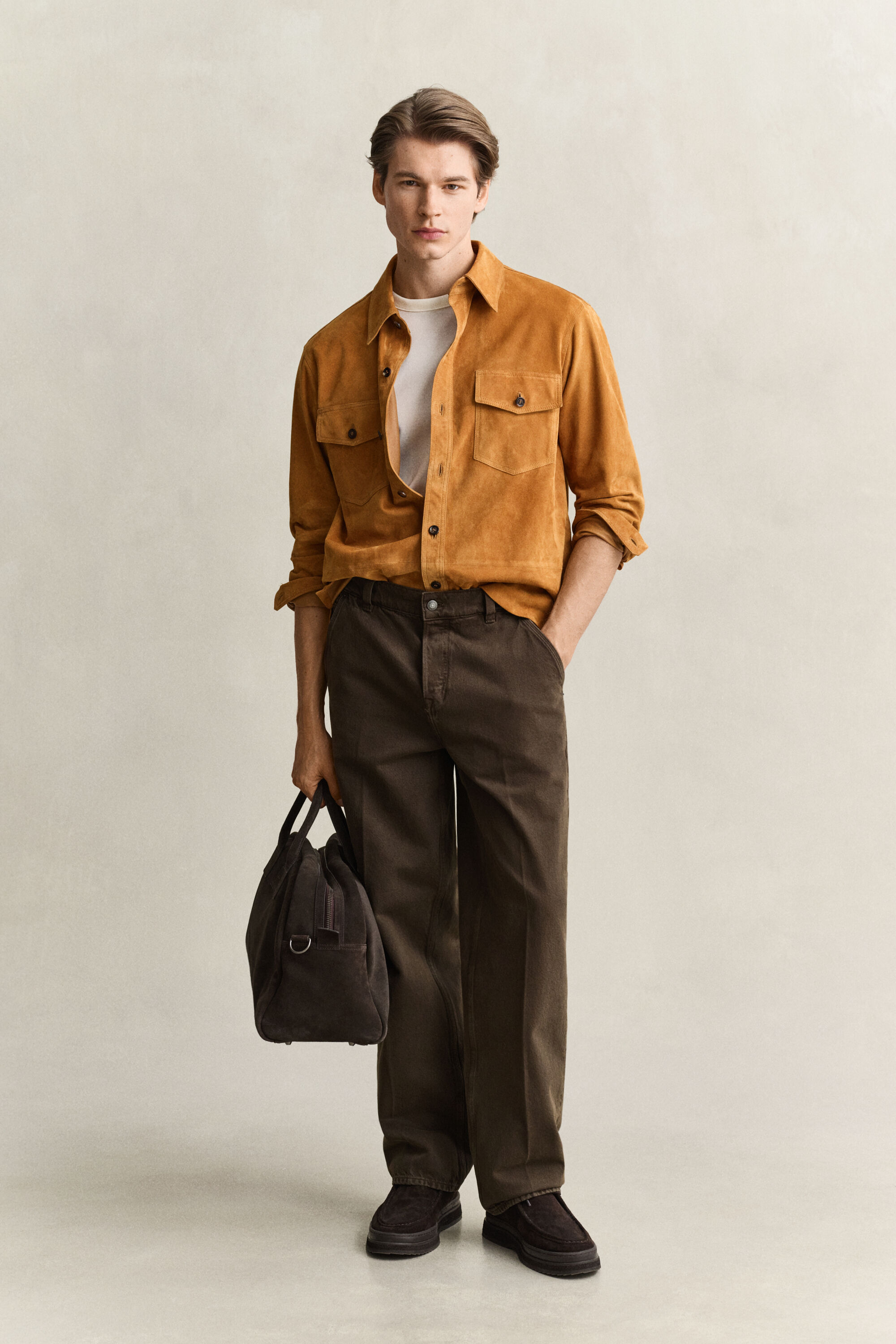 Camicia giacca in camoscio