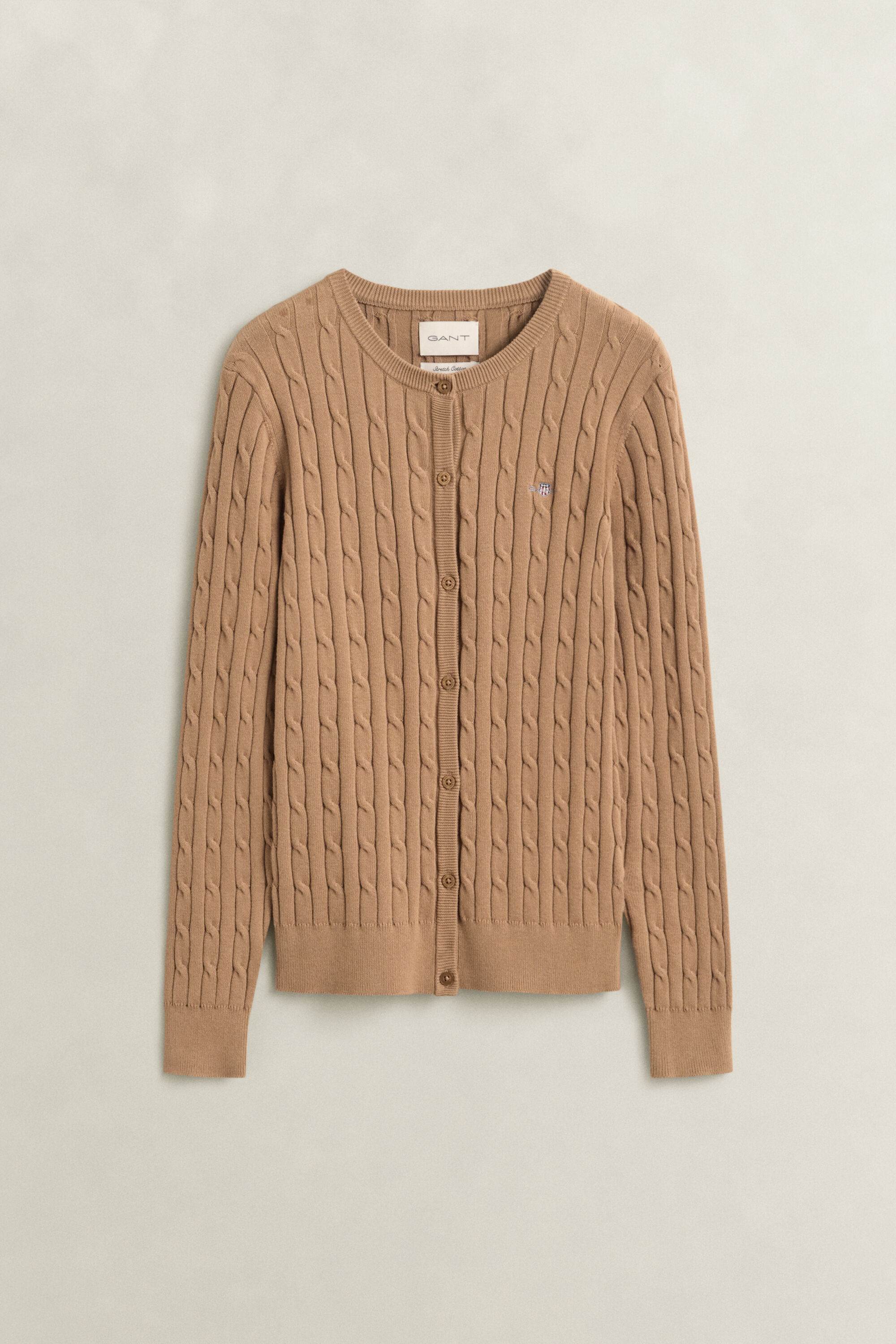 Cardigan in maglia con lavorazione a trecce