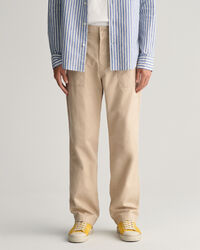 Chino in misto cotone-lino regular fit