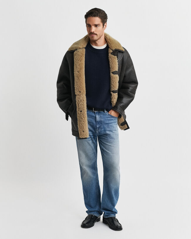 Maglia girocollo in morbido misto cashmere