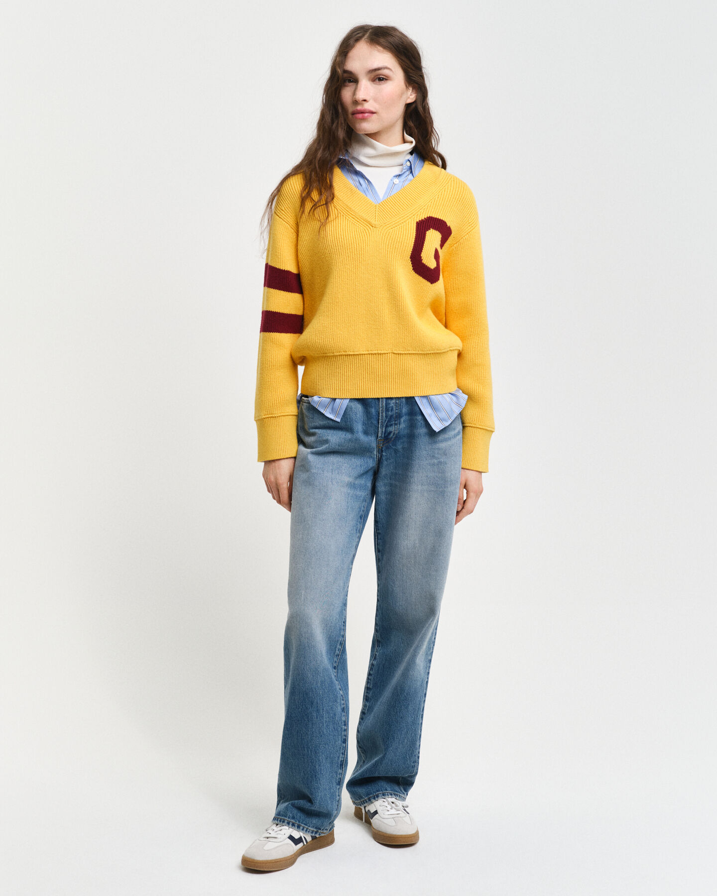 Maglia con scollo a V GANT Varsity