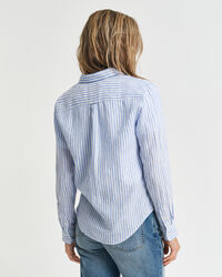 Camicia di lino a righe regular fit