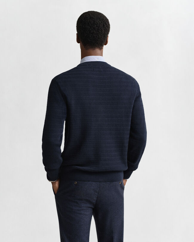 Maglia girocollo a mini trecce