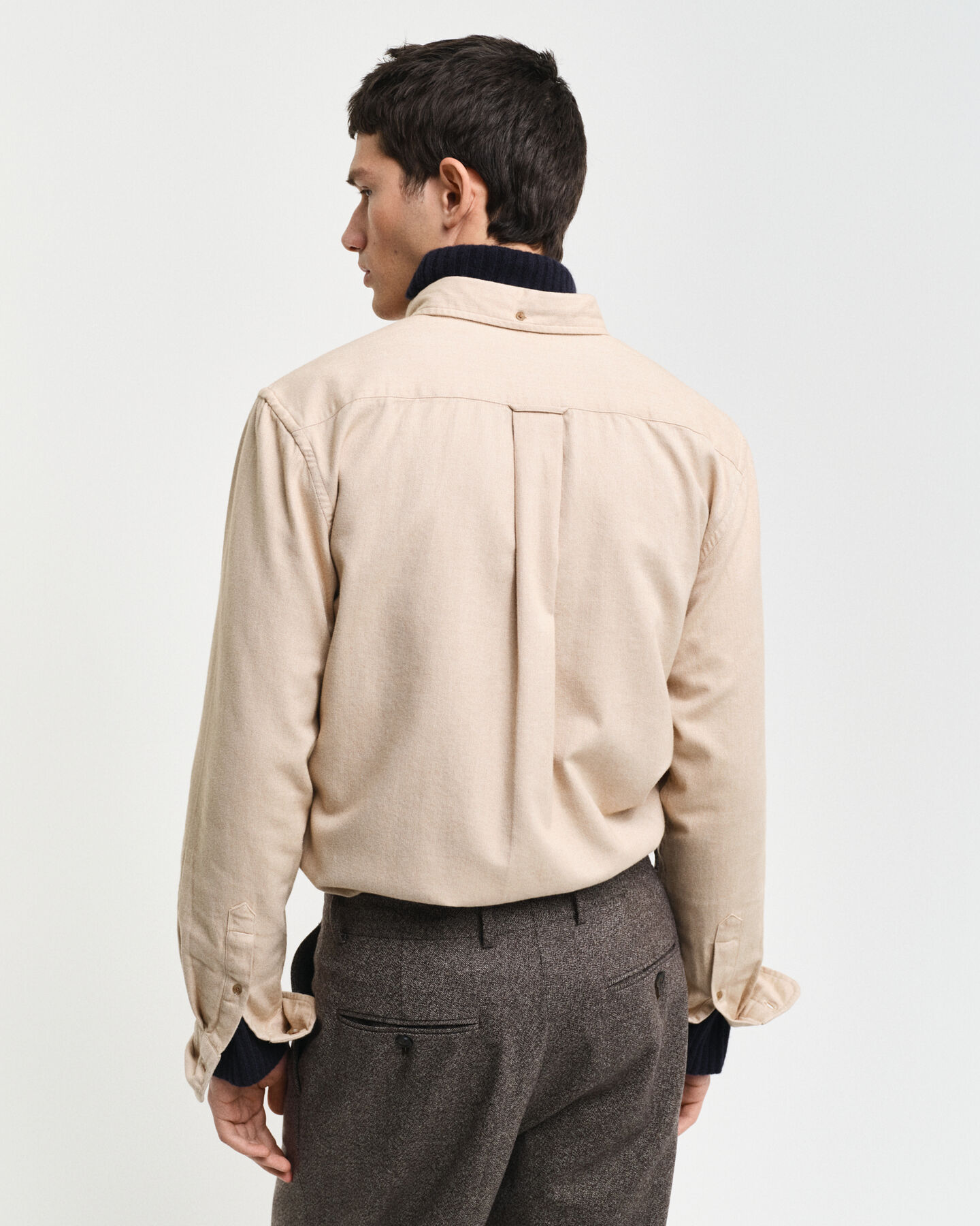 Camicia in flanella con motivo a spina di pesce regular fit