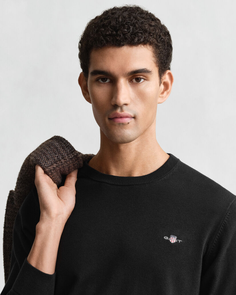 Maglia girocollo in cotone classico