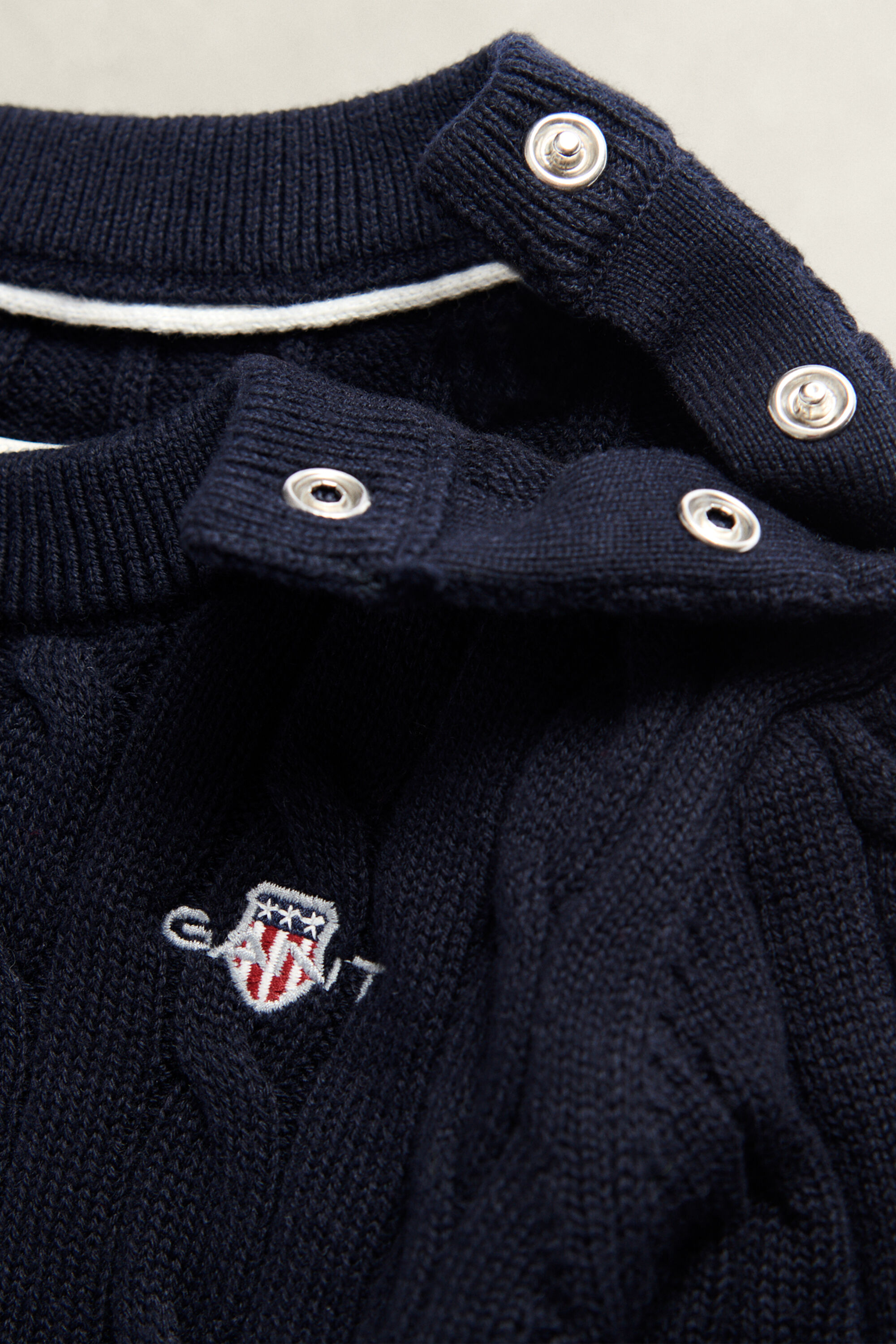 Maglia lavorata in cotone a trecce Shield Boys