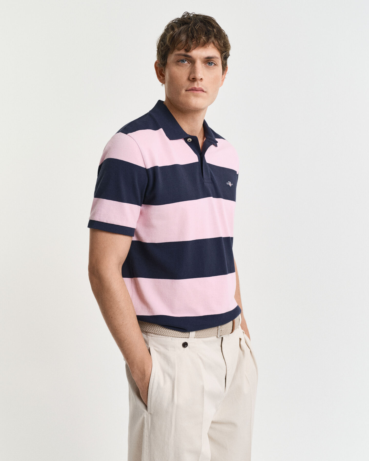 Polo in piqu&eacute; colour block
