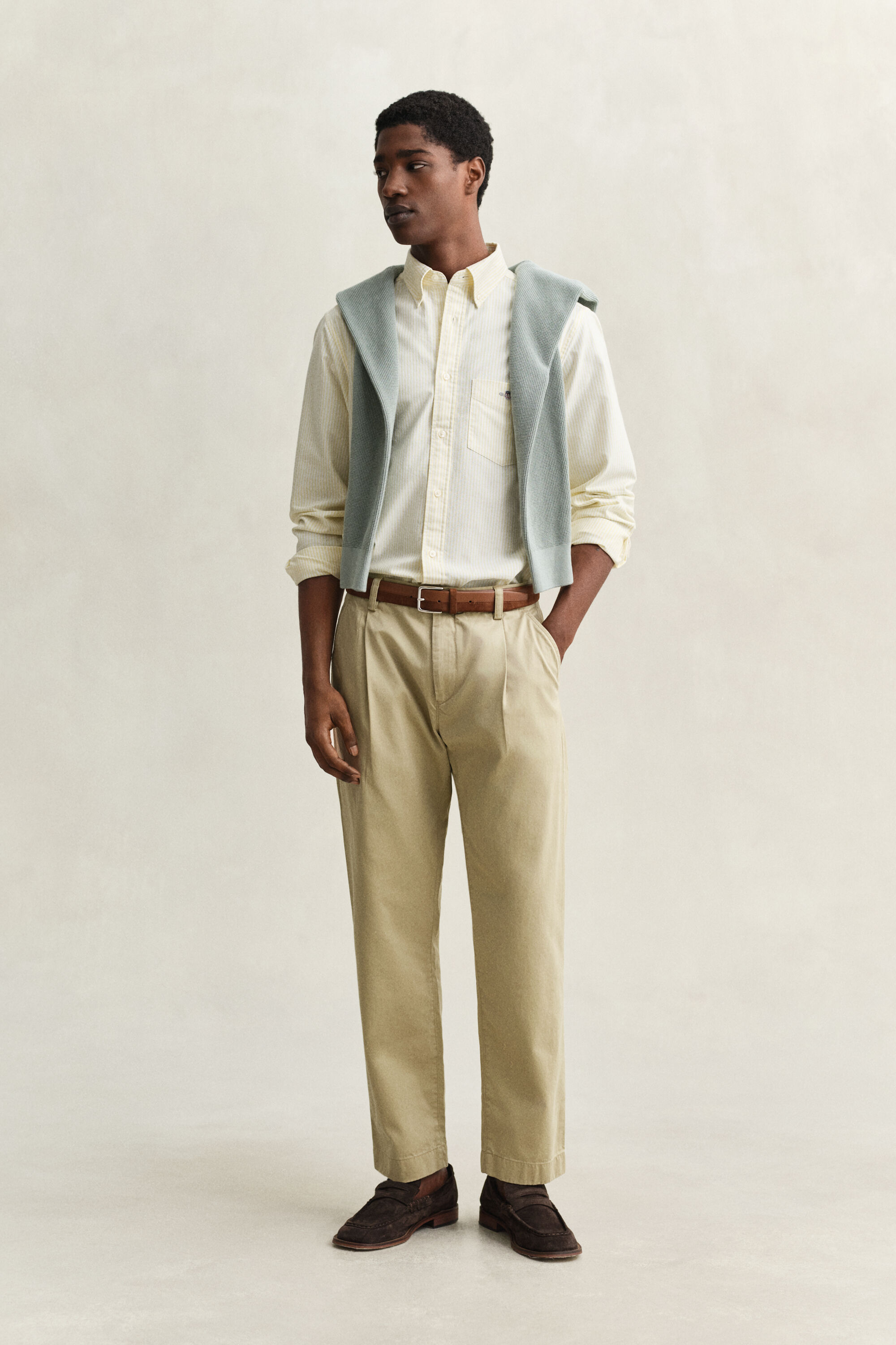 Camicia Oxford classica a righe Banker