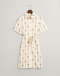 Abito chemisier a maniche corte con stampa