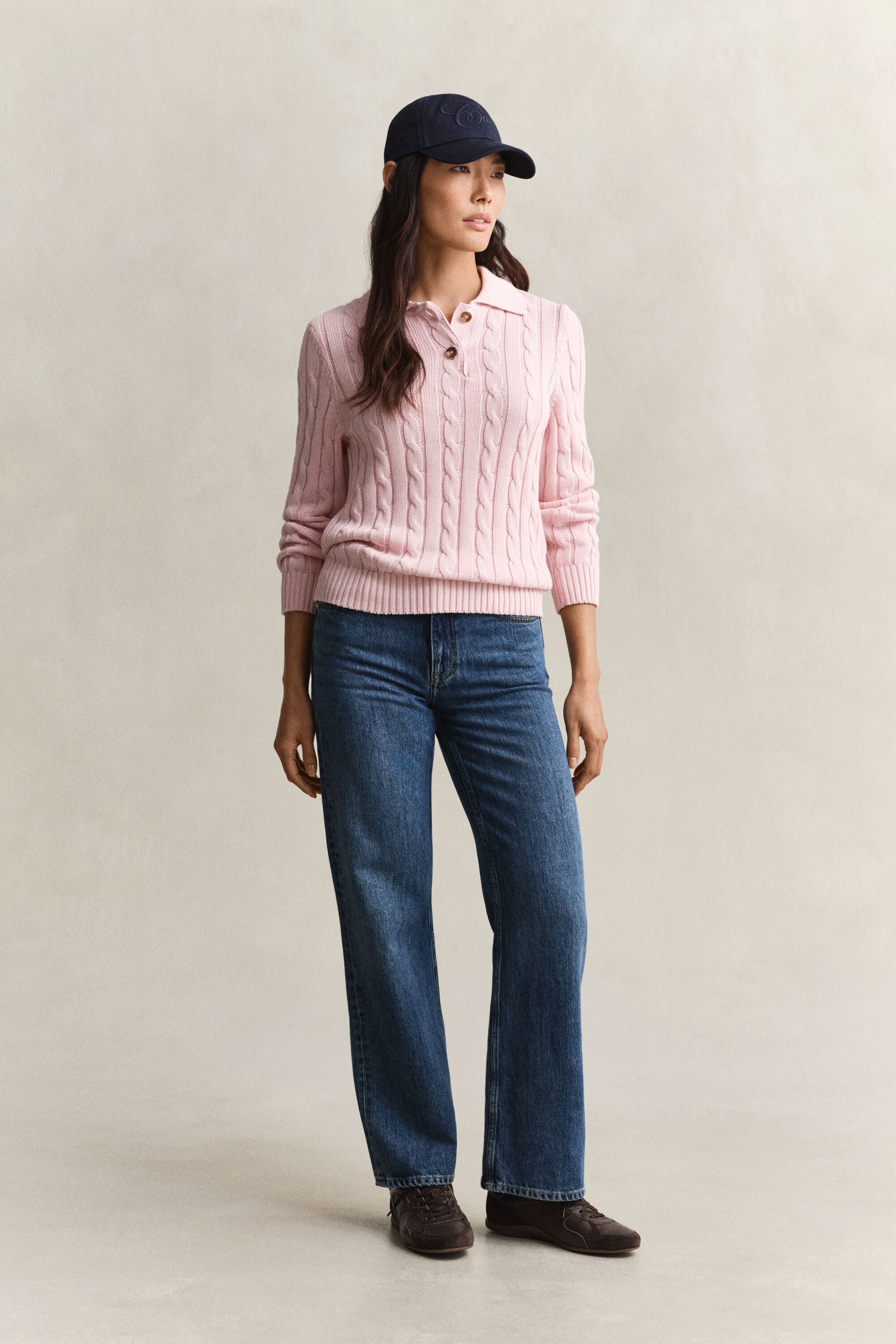 Maglia a trecce in cotone