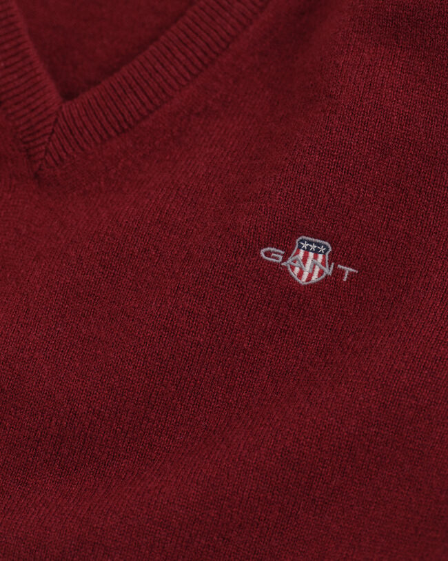 Maglia con scollo a V in finissima lana d’agnello