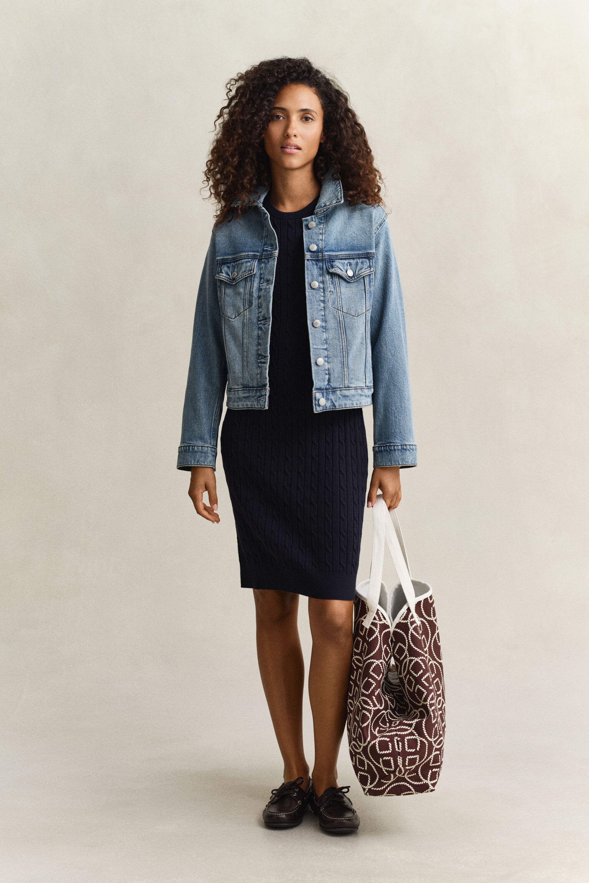 Abito in cotone a trecce