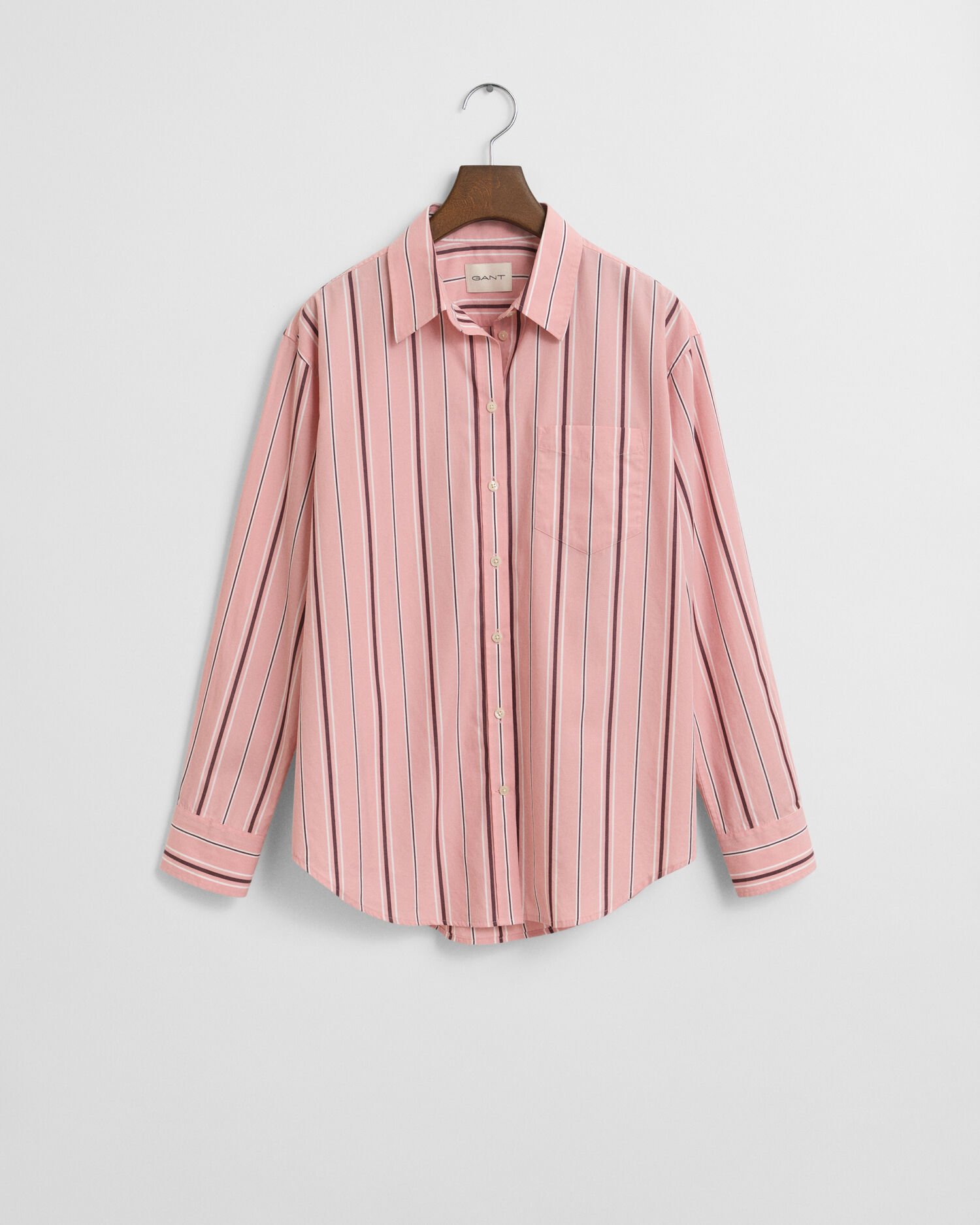 Camicia classica in popeline a righe relaxed fit