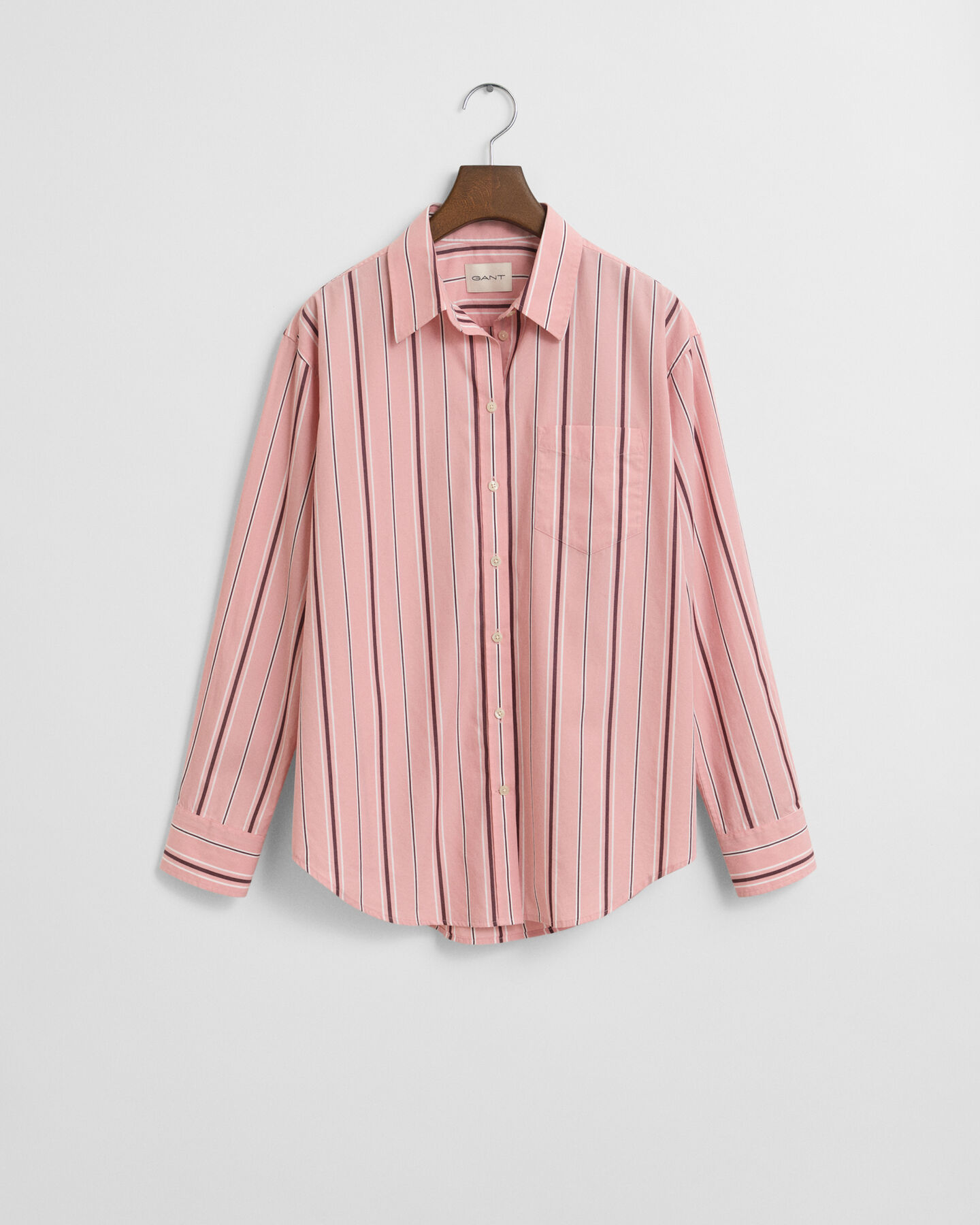 Camicia classica in popeline a righe relaxed fit