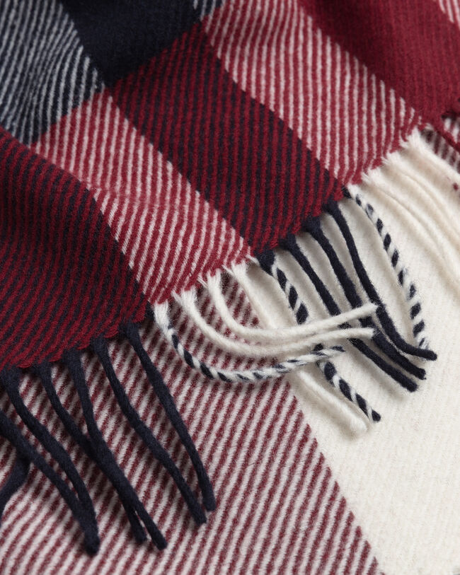 Sciarpa in lana a quadri grandi